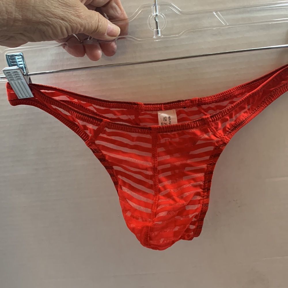 Men’s Size Small bundle of Two Thongs.  Both are Red/black & NWT